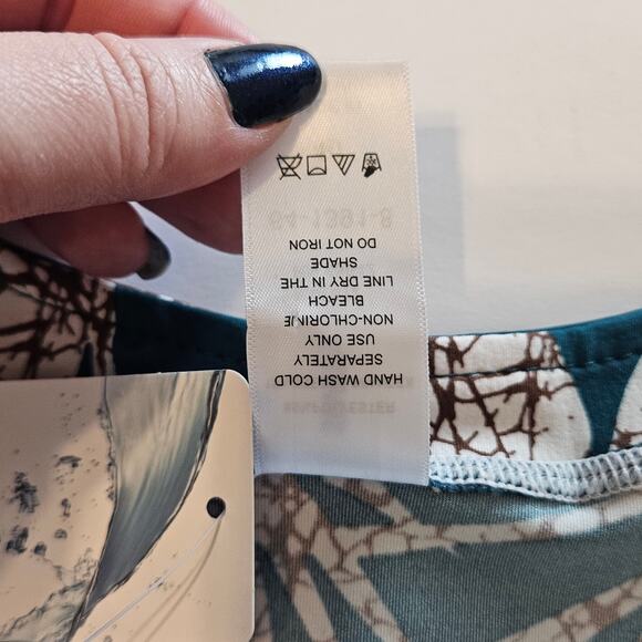 SwimSuits For All Chlorine Resistant Swim Tunic Green Palm Tree Print Plus 40 - Picture 9 of 11